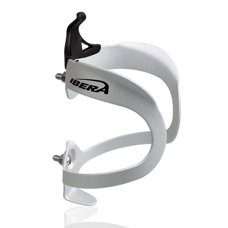 Ibera Bicycle Lightweight Aluminum Water Bottle Cage, Silver - Image 1